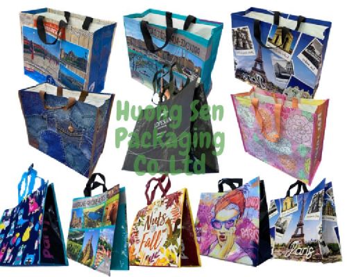 Printed PP Shopping Bag for Grocery, Gift