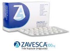 Zavesca Miglustat 100mg, Packaging Type : BOX