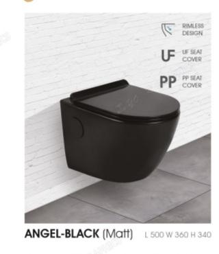 Angel Black (matt) Water Closet, For Toilet Use, Size : Standard