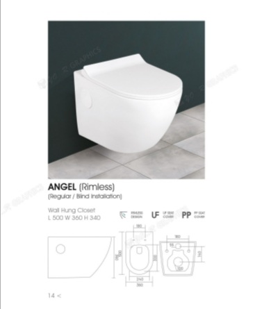 White Iceberg Ceramic Angel Water Closet, For Toilet Use, Size : Standard