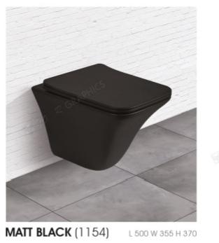 Matt Black (1154) Water Closet, For Toilet Use, Size : Standard
