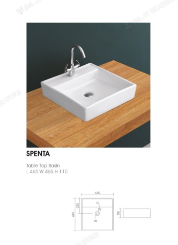 ICEBERG Polished Ceramic Plain SPENTA WASH BASIN TT, For Home, Hotel, Restaurant, Style : Modern