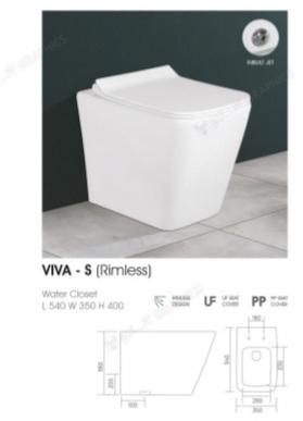 White Viva - S Water Closet, For Toilet Use, Size : Standard