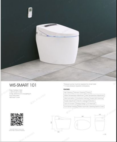 White WIS SMART Water Closet 101, For Toilet Use, Size : Standard