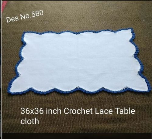 White Square Crochet Lace Tablecloths