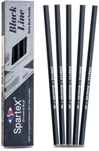 Black Spartex Polymer Pencil, For Writing, Feature : Easy Grip, Fine Finished