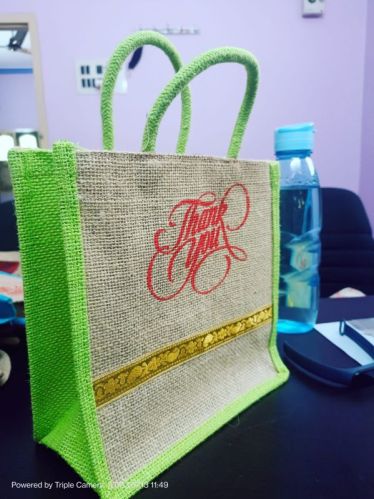 Rectangular Plain Jute Bag, Technics : Washed