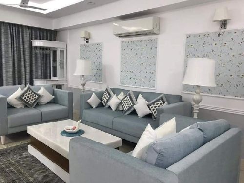 Grey Plain Corner Sofa Sets