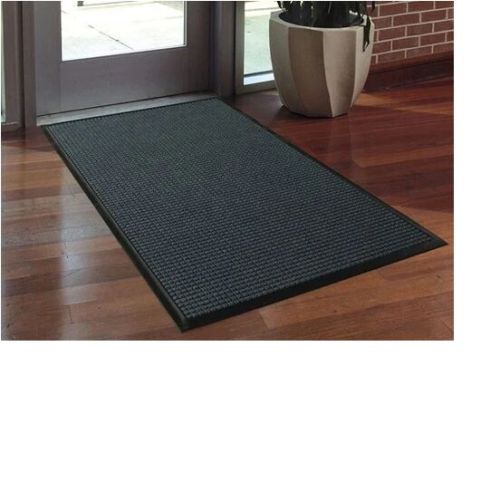 Black Commercial Rubber Mat, Pattern : Plain