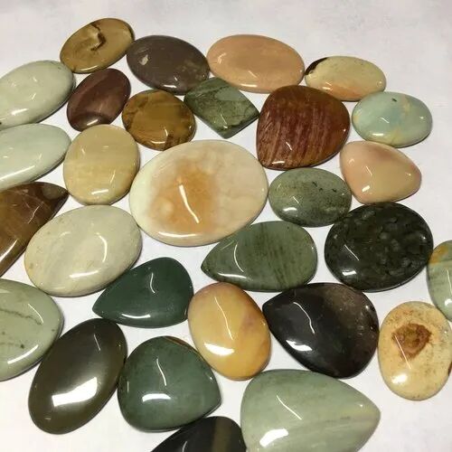 Jasper Cabochon Gemstone, Color : Mix