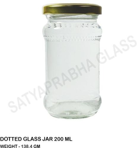 Transparent Round Polished Glass Storage Jars, For Packing Food, Pattern : Plain