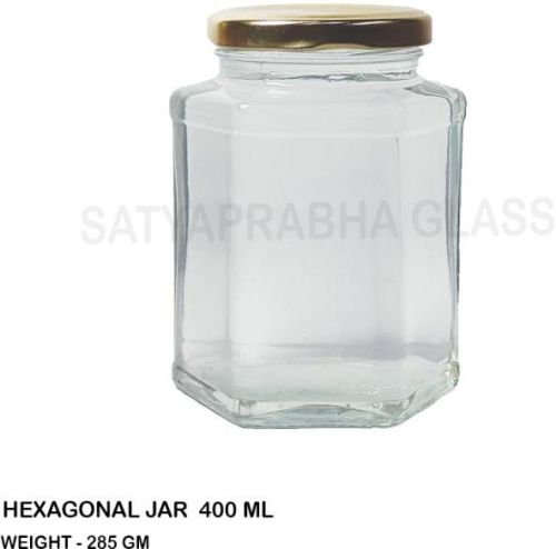 Glass Hexagonal Bolts 400 ML, Grade : FOOD