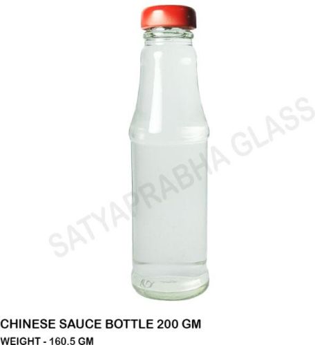 Transparent Metal Glass Sauce Bottles 200 Gm, For Home, Restaurant, Packaging Type : Cartoon