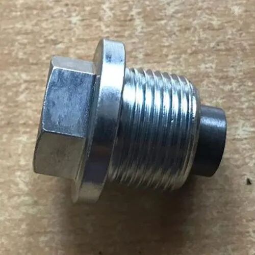 Galvanized Mild Steel Hex Plug, Color : Silver