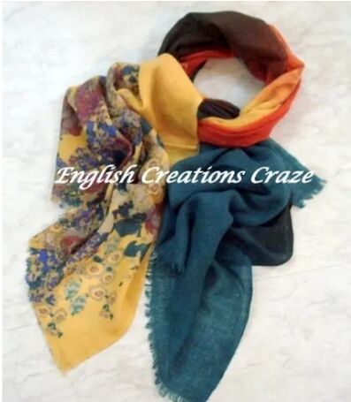 Wool Printed Scarves, Packaging Type : Polybags