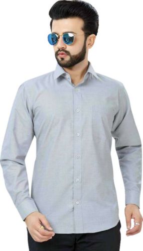 Collar Neck Polyester Cotton Mens Formal Shirts, For Quick Dry, Breathable, Anti-shrink, Collar Type : Button-down