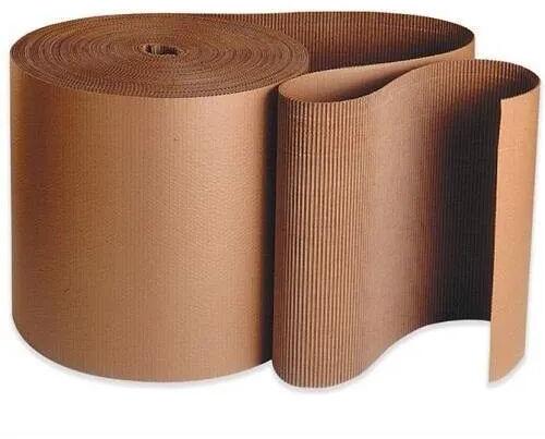 Plain Corrugated Paper Roll, Color : Brown