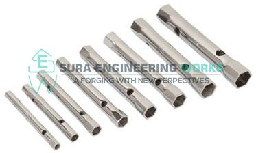 Silver Power Coated Stainless Steel Tublar Box Spanners, For Fittings, Size : Customised