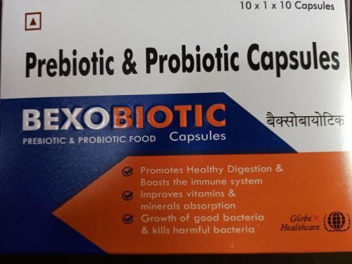 BEXOBIOTIC CAPSULES 10X1X10 CAP, Certification : FSSAI Certified