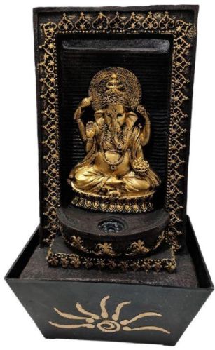 Polished LED Devotional Ganesha Water Fountain, For Indoor, Design : Antique