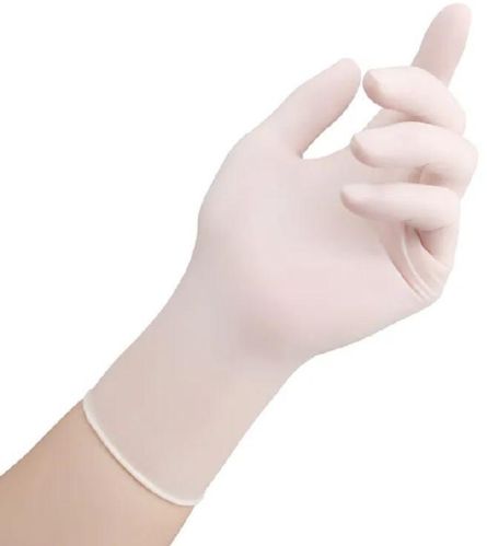 Dotted Latex Examination Gloves, Length : 10-15 Inches for Medical Use