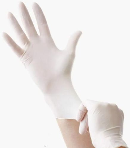Dotted Latex Powder Free Gloves, Size : M for Clinical, Constructional