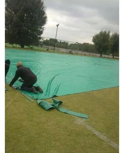 Green Cricket Pitch Cover