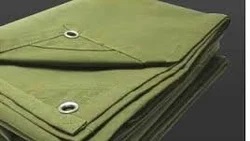 Green Plain Canvas Tarpaulin, Size : ALL 
