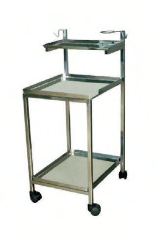 Semi Automatic Rectangular Powder Coated Steel ECG Machine Trolley, For Hospitals Clinics, Technics : Polishing