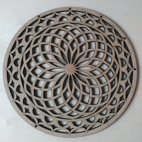 Wooden Circle Wall Panel, Color : Brown