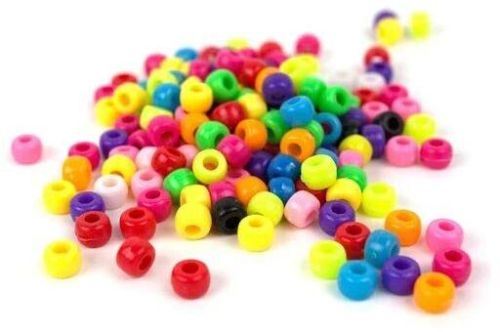 Polished Colorful Plastic Beads, For Decoration, Packaging Type : Packet