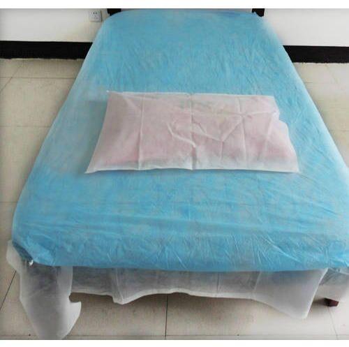 Plain Non Woven Bed Sheet, Color : White, Medical Blue