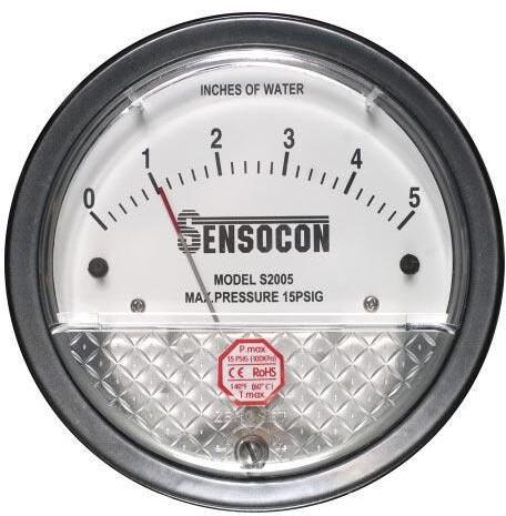 Sensocon Differential Pressure Gauge, Display Type : Analog