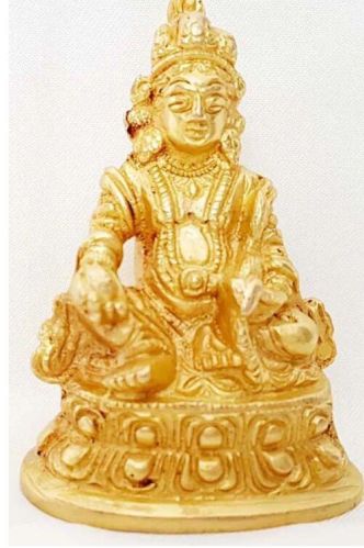 K.K Brass Kuber Statue, Color : Golden (Gold Plated)