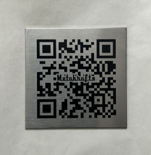 Black Stainless Steel Etched Qr Code Labels, Packaging Type : Packet