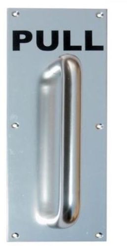Grey Polished Aluminium Pull Handle On Plate