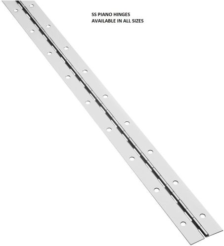 Silver Polished Stainless Steel Piano Hinges, For Hardware Fittings