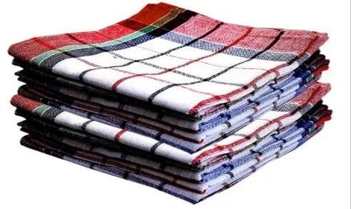 Checked Cotton Kitchen Duster, Size : 20X20 CM