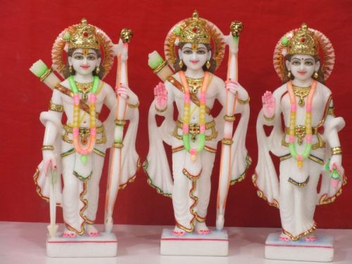 Polished Marble RAM Darbar Statue, For Garden, Home, Temple, Pattern : Printed