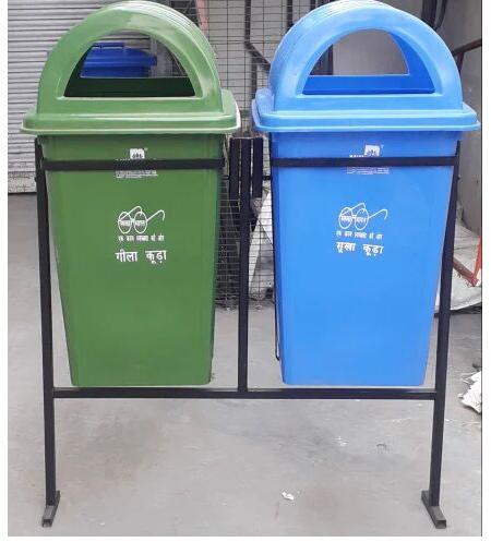 Nilkamal HDPE Plastic Dustbin Stand, For Personal, Hospital, Institutional, Industrial, Color : Green Blue Red Yellow Black