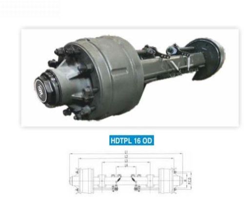 Black HDTPL 16 OD Dynamic Axles, For All Type Of Trailer Parts