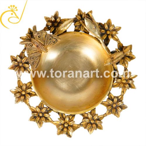 Brass Butterfly Urli Bowl, For Home, Style : Antique