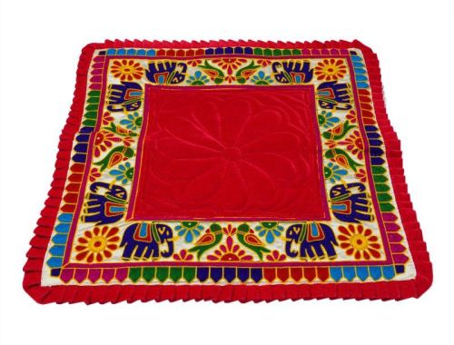 Rajwadi Red Velvet Prayer Mat, Feature : Easy To Fold, Easy Washable, Good Designs, Perfect Finish