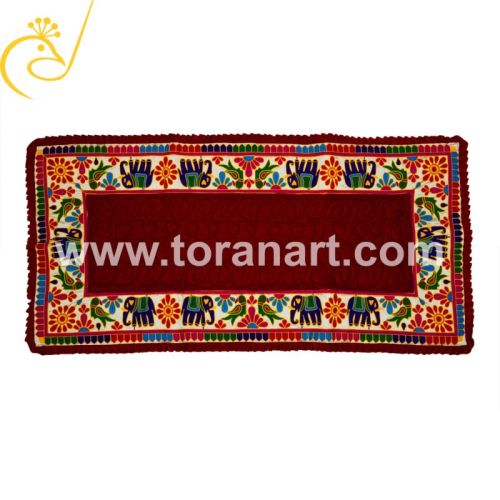 Rajwadi Work Designer Maroon Velvet Aasan