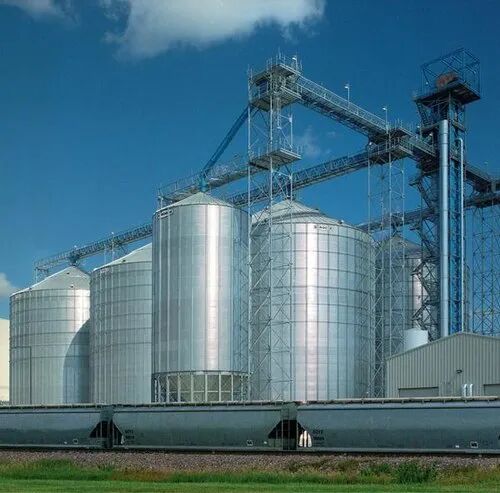 Zincalume Steel Grain Storage Silo, Storage Material : Paddy