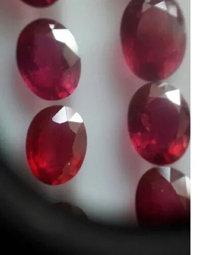 Natural Ruby Oval, Color : Red