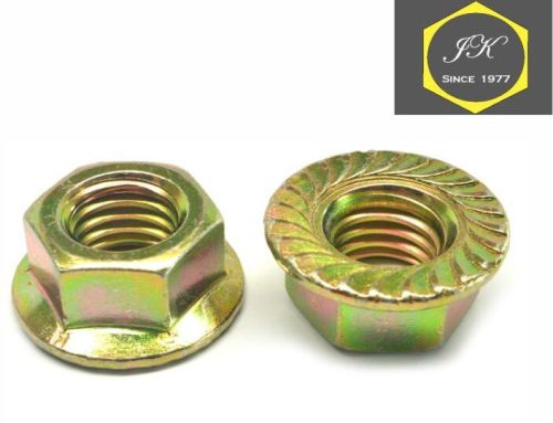 Shiny Golden Round Head Iron Flange Nut, Technics : Yellow Zinc Plated