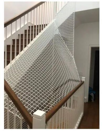 HDPE Staircase Safety Net, Color : White