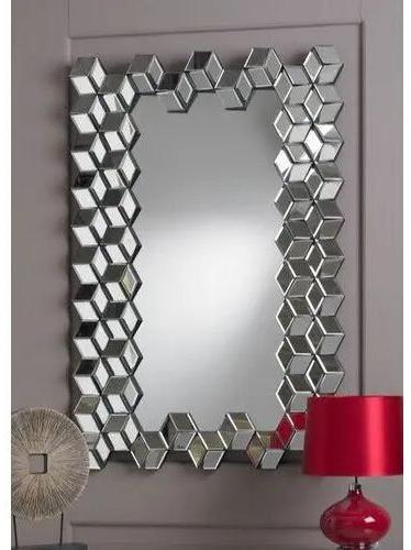 Glass Designer Mirrors, Shape : Rectangular