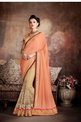 Chinon Sarees, Saree Length : 5.50 Mtr